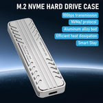 Verilux® M.2 NVMe SSD Enclosure Aluminum NVMe Enclosure 10Gbps USB C External SSD Enclosure NVMe M.2 Enclosure USB 3.1 Gen2 for PCIe M Key B + M Keys Size 2230/2242/2260/2280