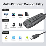 Verilux USB External Sound Card for Gaming and Chat featuring 7.1 Surround Sound | Dual Audio Streams for PS5 PS4 PC