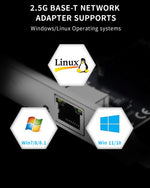 Verilux 2.5GBase T PCIe Network Adapter for Windows Linux and Mac featuring RJ45 Port | Supports 10 100 1000 2.5Gbps Full Duplex Flow Control
