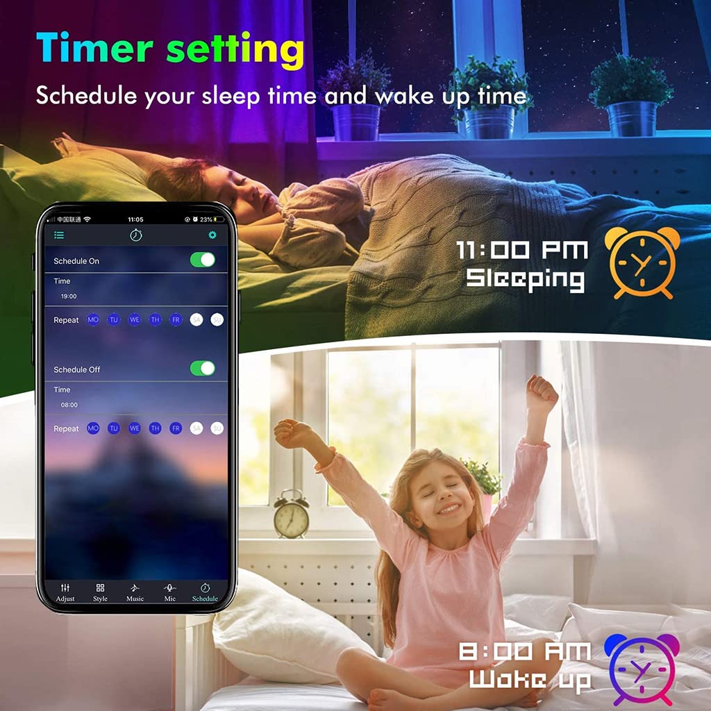 Verilux LED Strip Lights for Bedroom and Party with Smart App Control Bluetooth 10 m | RGBIC Color Effects