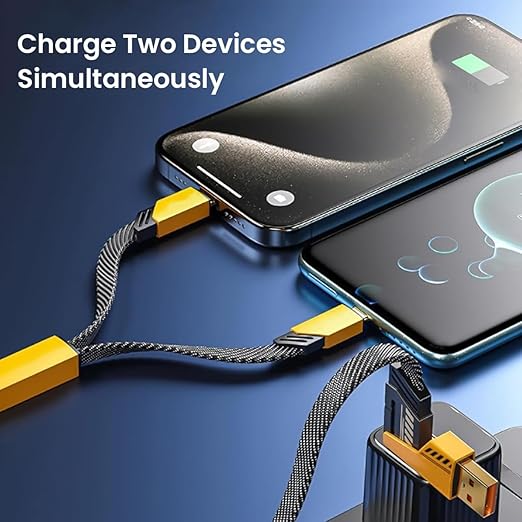 Verilux® 4 IN 1 Type C Cable 4Ft, PD 65W C Type Cable Fast Charging, 27W USB C to Light-ning Cable, 480Mbps Data Transfe for i-Phone 16/16 Plus/16 Pro/16 Pro Max/15, Galaxy S24/S23, MacBook, iPad