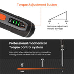 Verilux® Handheld Electric Screwdriver Kit - 4V Cordless Electric Screwdriver, LED Work Light, 26 pieces Screwdriver Bits, Screw Adapter, Tool Case, USB C Cable, Power Screwdriver(Grey)