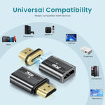 Verilux HDMI to HDMI Adapter for 8K@60Hz and 4K@120Hz with Magnetic Connector | Zinc Alloy Shell