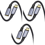 Verilux USB C Extension Cable 6.6 ft for Fast Charging and 10 Gbps Data | 3 in 1 Video Output