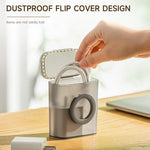 Verilux Cable Organizer for Travel and Daily Use with Flip Lid and Folding Ring Handle 7.8x4.9x9.3cm