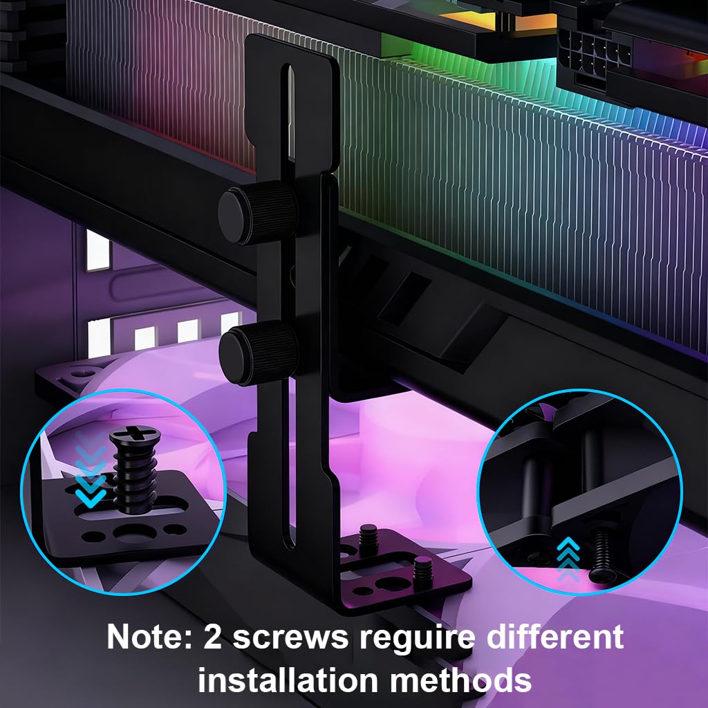 ZORBES® GPU Support Bracket, Graphics Card Holder with Adjustable Height 6-96mm, Anti-Sag Support Stand for PCIe Protection, Stable GPU Mount Compatible with Most ATX Cases & Graphics Cards