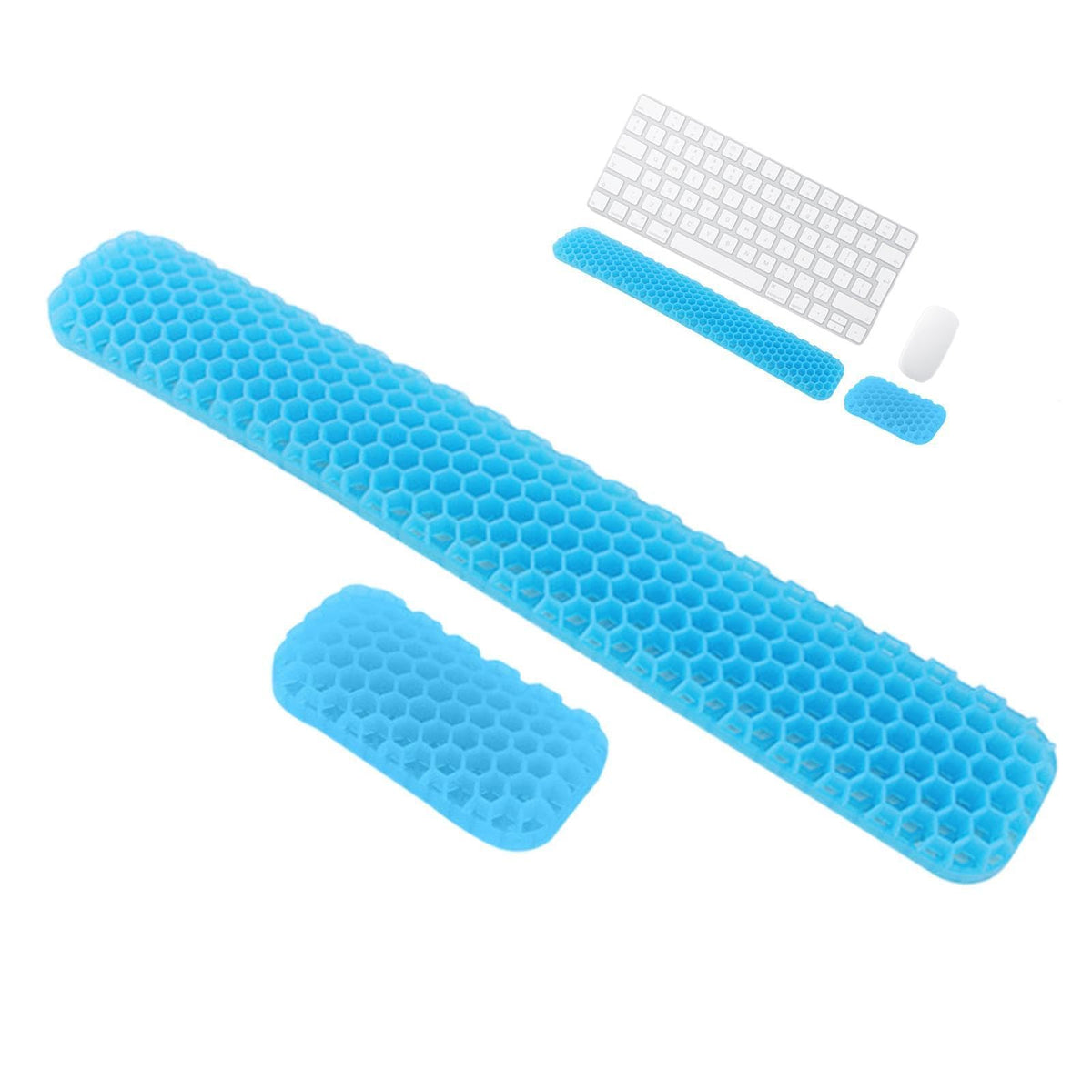 ZORBES® Ergonomic Keyboard Wrist Rest Pad Set Cushion with Honeycomb Structure Non Slip Base for Typing Support Office Computer Laptop
