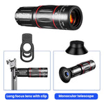 ZORBES® 18X Telephoto Monocular for Phone, High-Power Zoom Lens with Universal Smartphone Clip, Tripod, Portable Telescope for Bird Watching, Hiking, Sports, and Concert