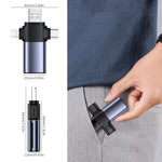 Verilux Card Reader for iPhone with Dual SD and TF Slots featuring 3 in 1 USB C & A Connectors
