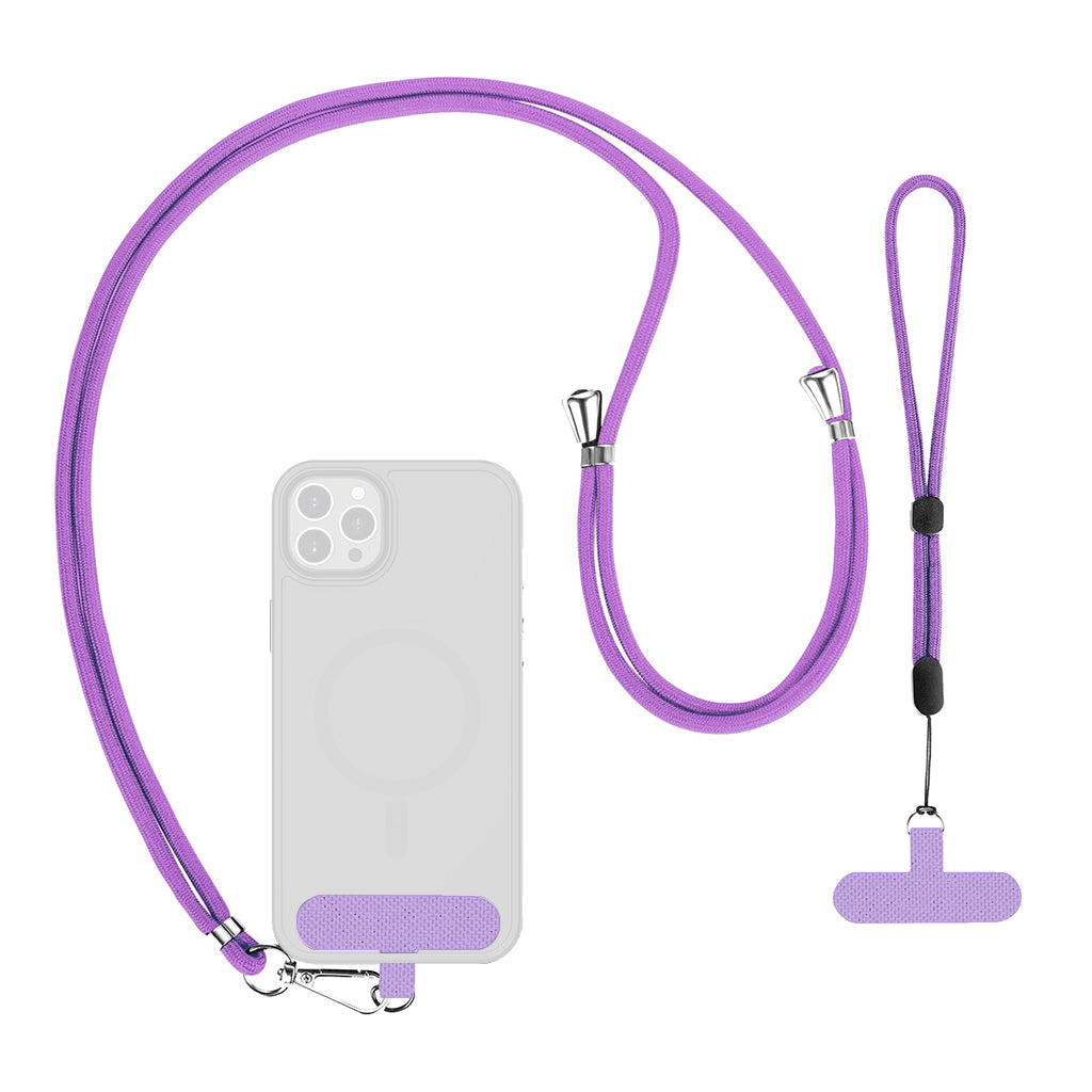 ZORBES® Phone Neck Strap and Wrist Strap Adjustable Nylon Phone Sling Strap with Attachment Insert Quick Release Phone Strap Phone Shoulder Strap Universal Phone Strap Lanyard, Purple