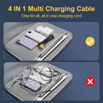Verilux USB C Cable 4 in 1 3.3 ft PD 65W Fast Charging with Braided Nylon Design | Data Transfer