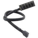 Verilux PWM Fan Hub Splitter for PC Cooling Fans featuring 1 to 5 Way Design and 15.7 in Nylon Sleeve | Easy Installation