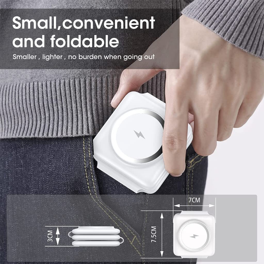 ZORBES® 3 in 1 Wireless Charger for Apple iWatch Airpods, Fast Wireless Charger for iPhone, Apple Charging Station Charging Dock Mag-Safe Charger Stand for iPhone iWatch Airpods