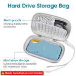 Verilux Carrying Case for SanDisk Portable SSD featuring EVA Hard Shell and Dual Zippers | 12.2×8×3.5 mm Travel Bag