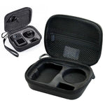 ZORBES® Polyurethane Carrying Case For Dji Osmo Action 3/4 Camera, Dji Osmo Action 3/4 Camera Storage Bag With Lanyard, Travel Case For Dji Osmo Action 3/4 Camera, Accessories Bag - Black