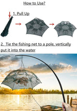 Verilux® 8 Side Bait Fishing Trap Portable Folded Fishing Net Shrimp Minnow Angling Outdoor Appliance