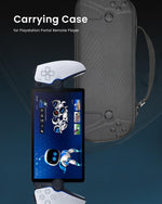 ZORBES® Carrying Case for Sony PlayStation Portal Handheld Gaming Console, Hard Case with Mesh Zipper Pouch Playstation Portal Organizer Bag with Handle Playstation Portal Game Console Accessories Bag