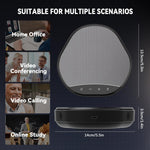 Verilux Conference Microphone for Home Office with 4 Mics 360° Pickup up to 5m | Dual Noise Cancelling