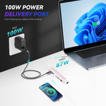 Verilux USB C Hub for Laptop with 7 in 1 Ports and 4K@60Hz HDMI | 87W PD and Ethernet 24CM