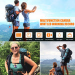 Verilux® Action Camera 1000mAh Vlogging Camera for Youtubers 1080P Wireless Body Camera with IP65 Wearable Video Recorder Built in 32G Micro SD Card Mini Micro Spy Camera with 3 Modes Flashlight