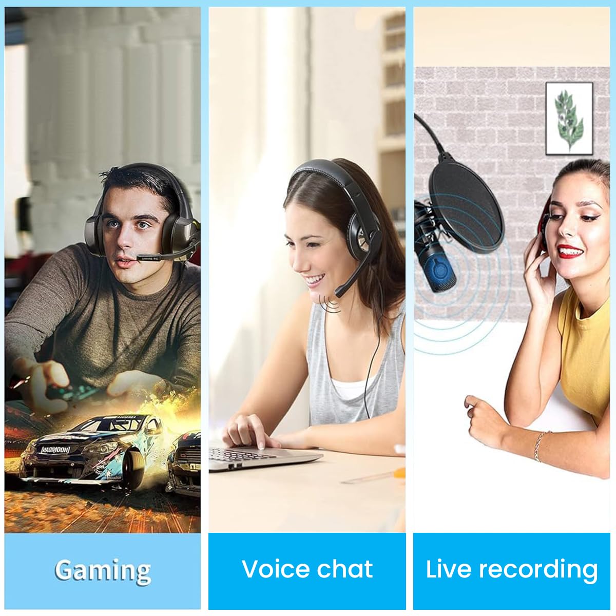 Verilux USB C to 3.5mm Jack Audio Adapter for Gaming and Calls featuring Dual Splitter Design