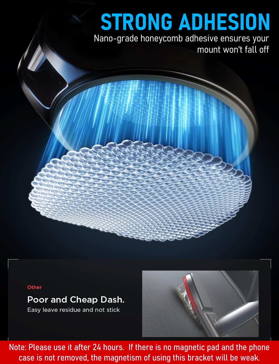 ZORBES® Car Phone Mount Compatible with Magsafe Magnet Phone Holder for Car Desk 360 ° Rotatable Magnet Phone Holder Self-adhesive Phone Holder Strong Magnet Phone Holder for iPhone 14/ 13/ 12