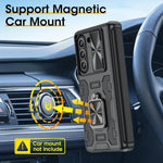 ZORBES® Phone Case for Samsung Galaxy Z Fold 5, Protective Case with Slide Camera Lens Cover & Screen Protector Built-in 360° Rotatable Kickstand Full Protective Phone Cover for Samsung Z Fold 5