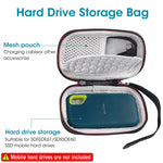 Verilux SSD Carrying Case for SanDisk 500GB–4TB featuring Dual Zippers and EVA Waterproof Design