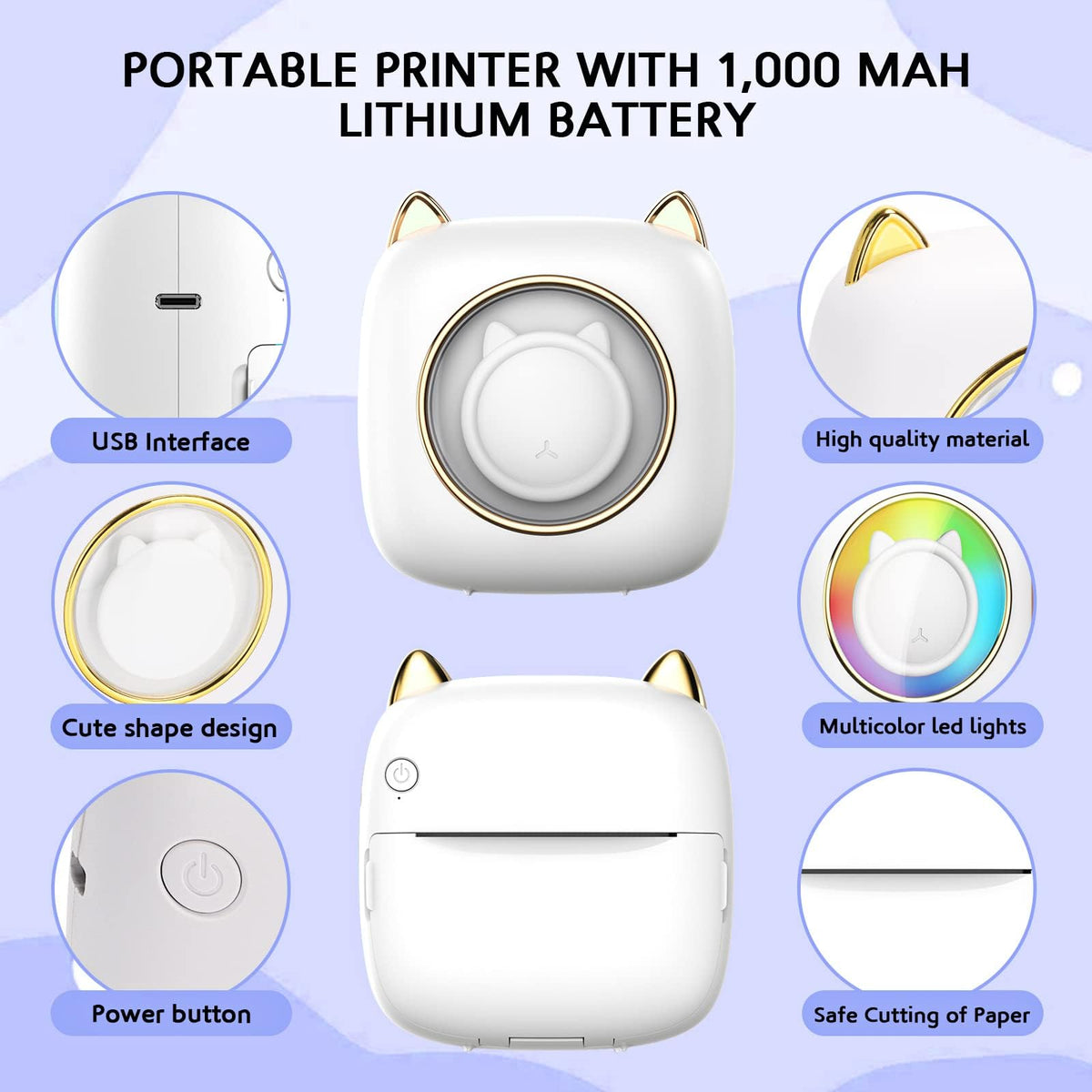 ZORBES® B1 Mini Thermal Printer