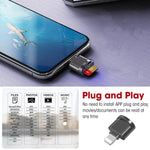 Verilux Micro SD Card Reader for iPhone and iPad featuring Plug and Play Design | TF Memory Adapter