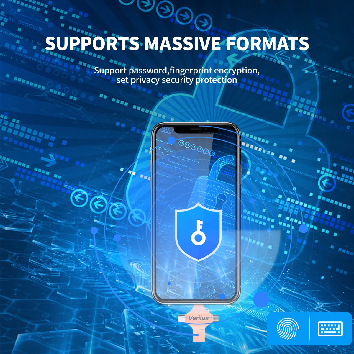 4 in 1 64GB USB Flash Drive (Rose Golden) - verilux