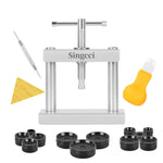 Serplex® Watch Repair Tool Kit, Back Case Pressing Device, Needle Tool, Triangular Piece & Multiple Sizes Press-Fit Components, Ideal for Battery Replacement, Case Assembly & Watch Maintenance