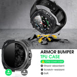 ZORBES® Rugged Bezel Case for Samsung Galaxy Watch Ultra Screen Protector 47mm - Soft TPU Bumper Face Cover for Galaxy Watch 7 Ultra 47mm Accessories