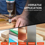 Serplex® Steel Countersink Drill Bit Set, 5Pcs, Sizes 3/4'' to 1/4'', Heavy Duty 82-Degree 5-Blade Design, Quick-Change Hex Shank, Versatile for Wood, Metal, Plastic, DIY & Professional Use