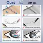 ZORBES Stylus Pens for Touch Screens with 8 Replacement Tips and 2 Disc Tips | Metal Design