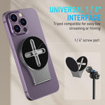 Verilux Magnetic Phone Holder for Laptop with 1/4 inch Tripod Mount and Foldable Stand | Magsafe Compatible