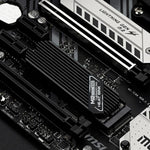 Verilux® M.2 SSD NVMe Heat Sink heatsink M2 2280 SSD Hard Disk Aluminum Heat Sink with Thermal Pad for PCIe SATA M2 ssd PC thermal radiat, Black