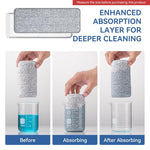 Verilux® 8Pcs Replacement Mop Pads for Floor Flat Mops 12.99''x 4.72'' Wet & Dry Use Stick-on Microfiber Mop Pads Washable Mop Pads Universal Replacement Mop Pads