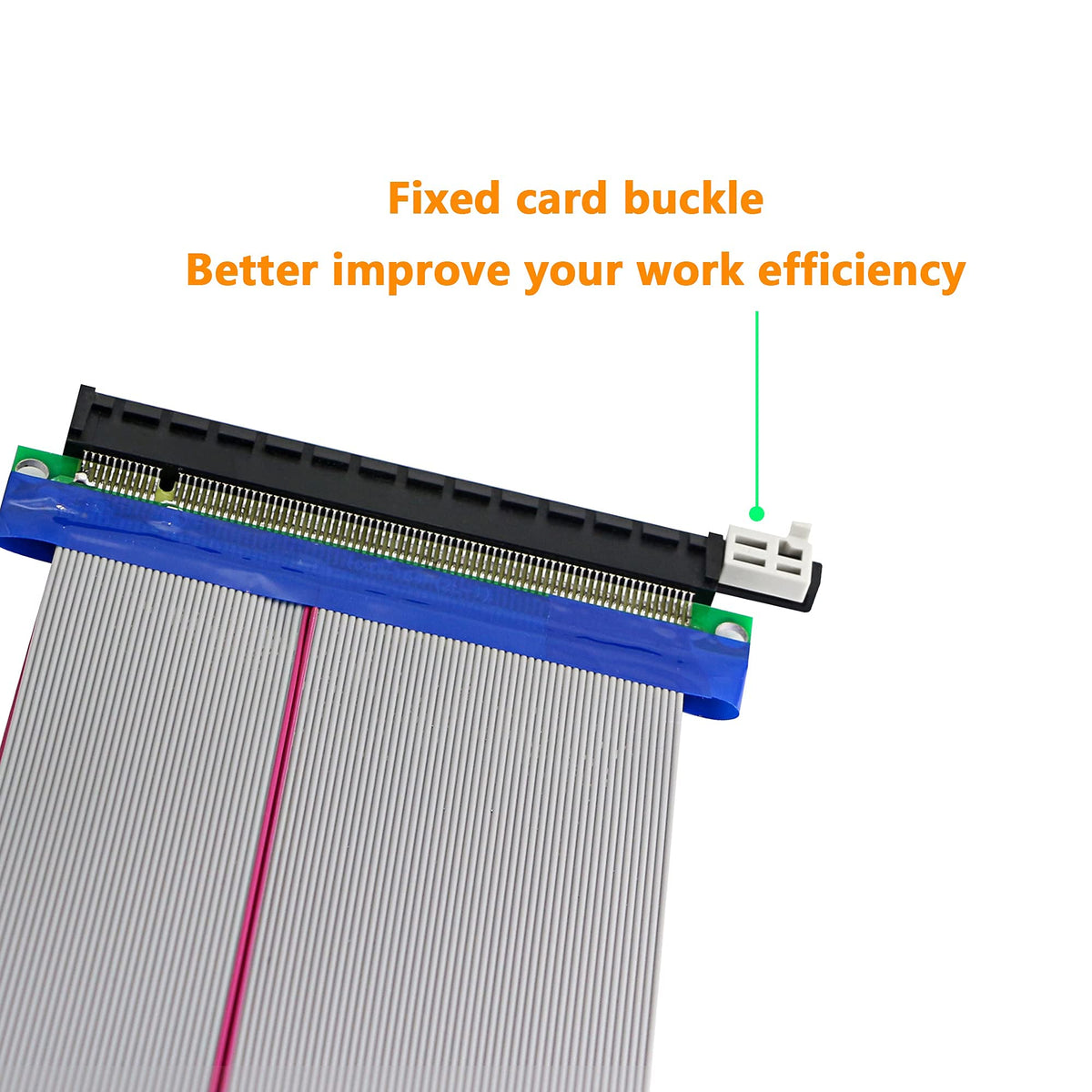Verilux® PCI-E Extender Cable PCIe 16x to 16x Flexible GPU Riser Adapter Card Extender Cable for Ethereum Mining ETH L=8inch (16X16), High-Speed High-Frequency and High Impedance Design - 1 Unit