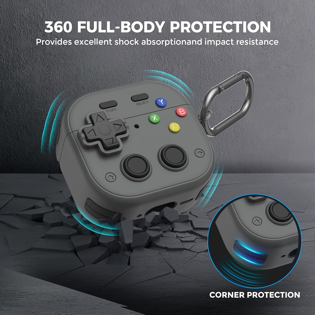 ZORBES® Game Console Design for AirPods pro 2 Case Cover with Secure Lock