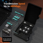 Verilux TF Card Reader for OTG Phones with 480 Mbps Transfer Speed and Keychain Design
