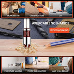 Serplex® Steel Countersink Drill Bit Set, 5Pcs, Sizes 3/4'' to 1/4'', Heavy Duty 82-Degree 5-Blade Design, Quick-Change Hex Shank, Versatile for Wood, Metal, Plastic, DIY & Professional Use
