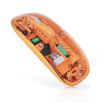 Verilux Wireless Mouse for Laptop with 2.4G and Bluetooth, 1600DPI, Transparent Orange Design