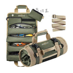 Serplex® 900D Tool Bag Portable Roll Up Tool Bag with Handle & Shoulder Strap Multi Compartment Tools with Detachable Zipper Pouch,Multi-Purpose Organizer for Technicians/Mechanics(No Tools)
