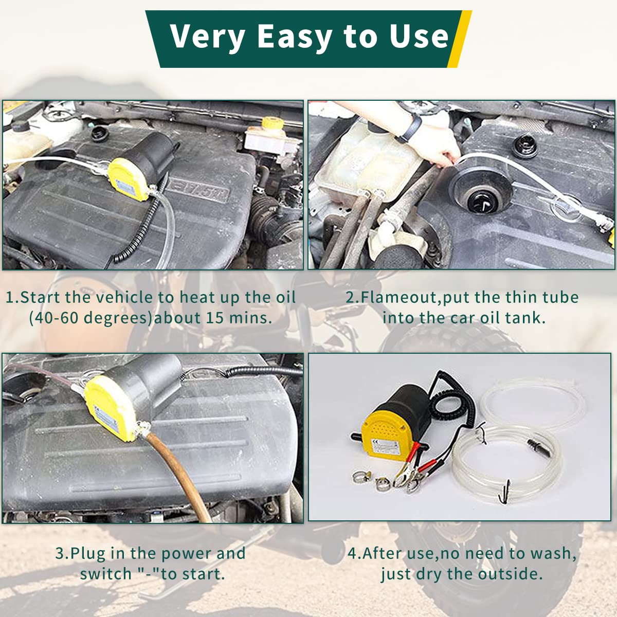 ZORBES® 12V 60W Oil Pump Extractor,Upgraded Oil & Diesel Fluid Pump Extractor,Scavenge Suction Transfer Pump,Marine Electric Oil Pump For Boat,Car,Motorcycle,ATV,RV,Truck,Motorbike