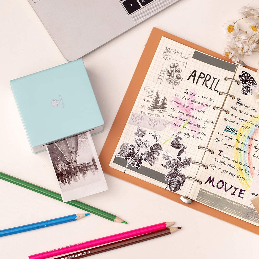 ZORBES® Mini Bluetooth Thermal Inkfree Printer Green