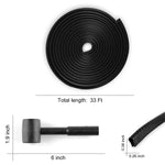 ZORBES® Anti Impact Easy Fit Protection Car Door Frame Cushion Buffer Edge Guards Strip for Cars, Trucks, SUVand ATV 33ft, 10M