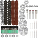 Serplex® 129Pcs Cutting Wheel Set for Rotary Tool, HSS Cutting Wheels 6Pcs Diamond Cutting Discs 10 Pcs and Resin Circular Saw Blades 30Pcs with 1/8" Shank for Wood Metal Plastic Stone Cutting