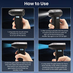 ZORBES® Handheld Air Duster, Mini Blower Fan Turbo Jet Blower with Display, 2 Nozzles Ultra Strong 4 Stage Wind Adjustment, USB LED Portable Air Blower for Car Cleaning Computer Keyboard Travel Hiking