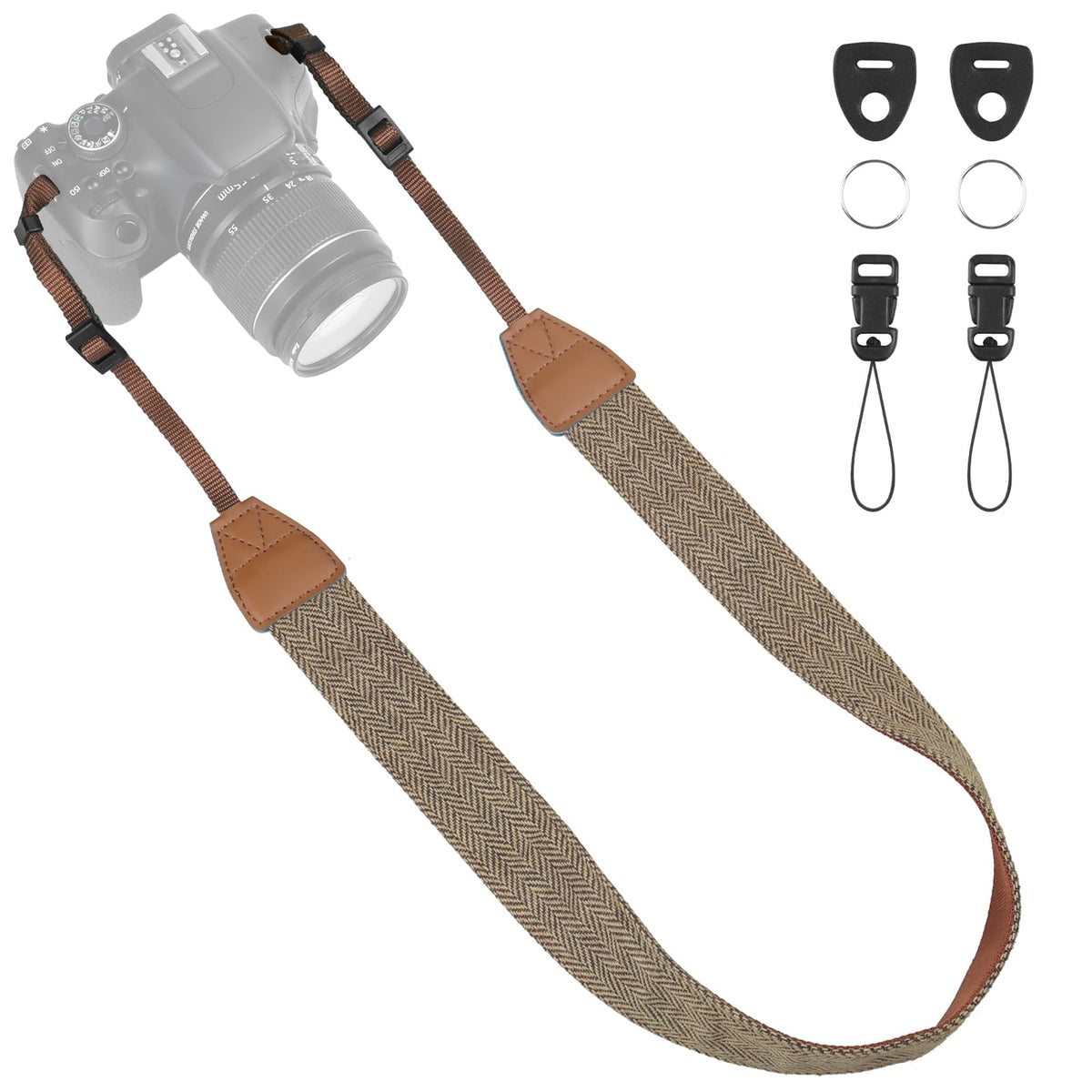ZORBES® Camera Strap for Mirrorless, DSLR Camera Strap for Mirrorless, 28 inch Nylon Woven Camera Belt Comfortable & Adjustable Camera Neck & Shoudler Sling Strap, Quick Release Shoulder Strap